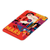 Retro Space Poster - Mars Exploration Program. Magneet (Linkerzijde)