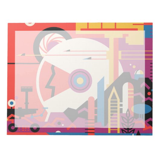 Retro Space Poster - Mars Exploration Program. Notitieblok (Voorkant)