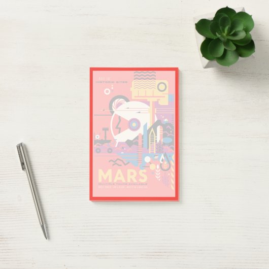 Retro Space Poster - Mars Exploration Program. Post-it® Notes (Kantoor)