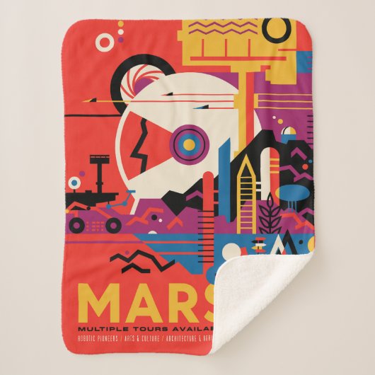 Retro Space Poster - Mars Exploration Program. Sherpa Deken (Voorkant)