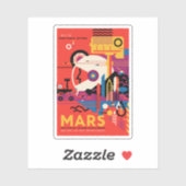 Retro Space Poster - Mars Exploration Program. Sticker (Vel)