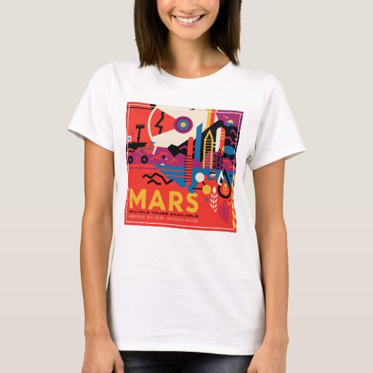 Retro Space Poster - Mars Exploration Program. T-shirt (Voorkant)