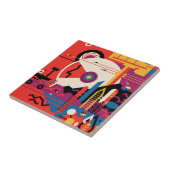 Retro Space Poster - Mars Exploration Program. Tegeltje (Zijkant)