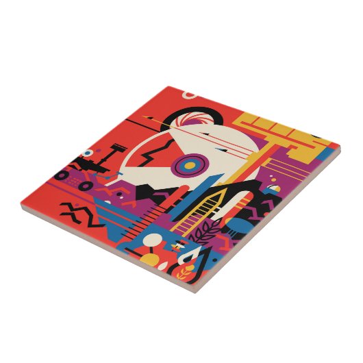 Retro Space Poster - Mars Exploration Program. Tegeltje (Zijkant)