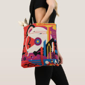 Retro Space Poster - Mars Exploration Program. Tote Bag (Dichtbij)