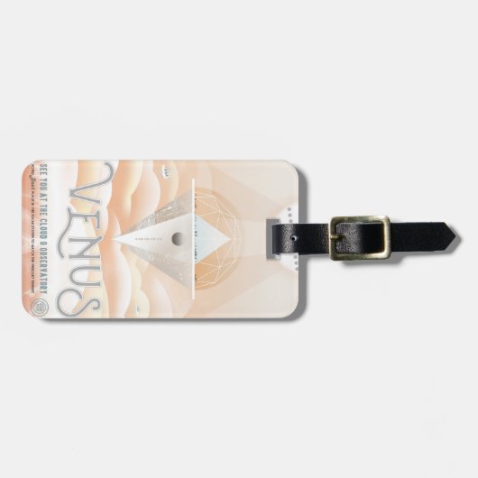 Retro Space Poster-Observatory in het zonnestelsel Bagagelabel (Voorkant horizontaal)