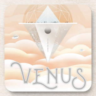 Retro Space Poster-Observatory in het zonnestelsel Bier Onderzetter