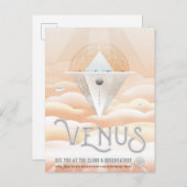 Retro Space Poster-Observatory in het zonnestelsel Briefkaart (Voorkant / Achterkant)