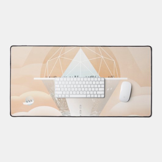 Retro Space Poster-Observatory in het zonnestelsel Bureaumat (Keyboard & Muis)
