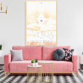 Retro Space Poster-Observatory in het zonnestelsel Canvas Afdruk (Insitu (Woonkamer))
