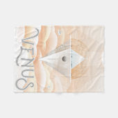 Retro Space Poster-Observatory in het zonnestelsel Fleece Deken (Voorkant (Horizontaal))