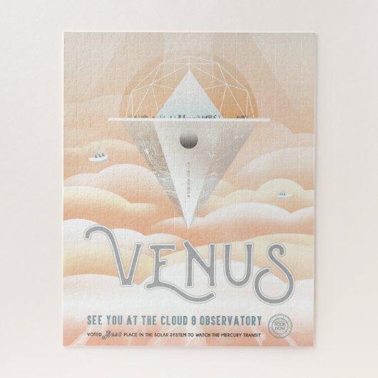 Retro Space Poster-Observatory in het zonnestelsel Legpuzzel (Verticaal)