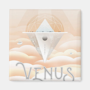 Retro Space Poster-Observatory in het zonnestelsel Magneet