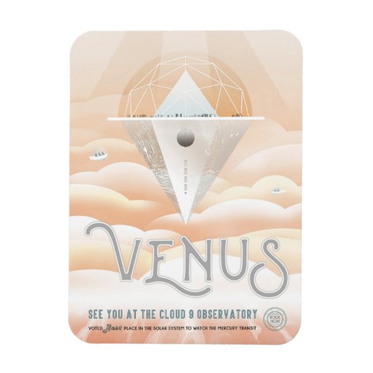 Retro Space Poster-Observatory in het zonnestelsel Magneet (Verticaal)