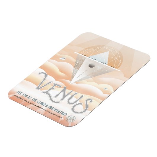 Retro Space Poster-Observatory in het zonnestelsel Magneet (Linkerzijde)