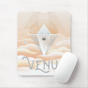 Retro Space Poster-Observatory in het zonnestelsel Muismat