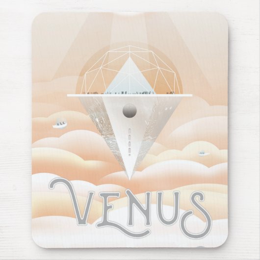 Retro Space Poster-Observatory in het zonnestelsel Muismat (Voorkant)