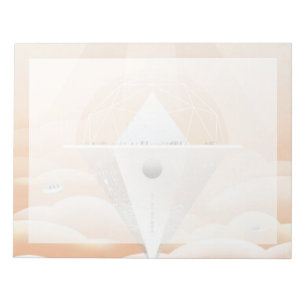 Retro Space Poster-Observatory in het zonnestelsel Notitieblok