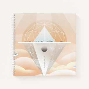 Retro Space Poster-Observatory in het zonnestelsel Notitieboek