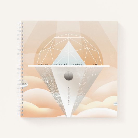 Retro Space Poster-Observatory in het zonnestelsel Notitieboek (Voorkant)