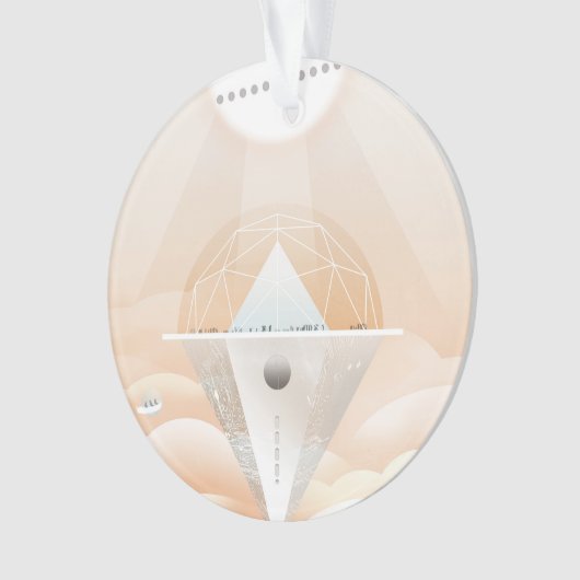 Retro Space Poster-Observatory in het zonnestelsel Ornament (voorkant)