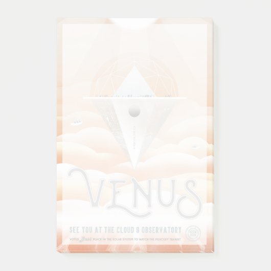 Retro Space Poster-Observatory in het zonnestelsel Post-it® Notes (Voorkant)