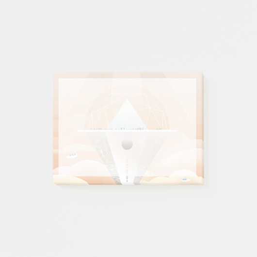 Retro Space Poster-Observatory in het zonnestelsel Post-it® Notes (Voorkant)