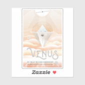 Retro Space Poster-Observatory in het zonnestelsel Sticker (Vel)