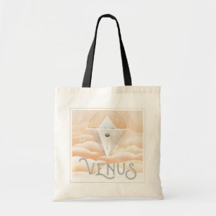 Retro Space Poster-Observatory in het zonnestelsel Tote Bag