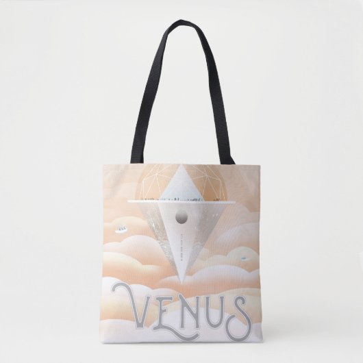 Retro Space Poster-Observatory in het zonnestelsel Tote Bag (Voorkant)