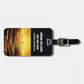 Retro Space Poster - Titan, de grootste maan van S Bagagelabel (Voorkant horizontaal)