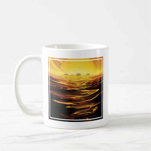 Retro Space Poster - Titan, de grootste maan van S Koffiemok (Links)