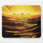 Retro Space Poster - Titan, de grootste maan van S Muismat (Voorkant)