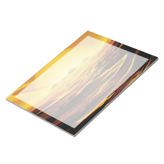 Retro Space Poster - Titan, de grootste maan van S Notitieblok (Schuin)