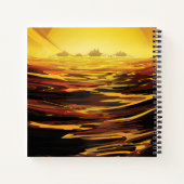 Retro Space Poster - Titan, de grootste maan van S Notitieboek (Achterkant)