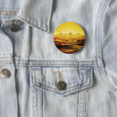 Retro Space Poster - Titan, de grootste maan van S Ronde Button 5,7 Cm (In situ)