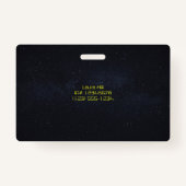 Retro Space Robot Company Name Badge (Achterkant)