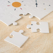 Retro Space Rocket Illustratie Legpuzzel (Zijkant)