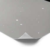 Retro Space Rocket & Saturn Poster (Hoek)