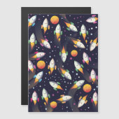 Retro Space Rockets patroon. (Voorkant / Achterkant)