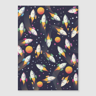 Retro Space Rockets patroon.
