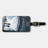 Retro Space Travel Poster Dwerg Planet Ceres. Bagagelabel (Voorkant horizontaal)