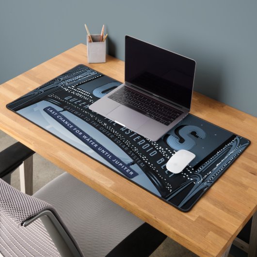 Retro Space Travel Poster Dwerg Planet Ceres. Bureaumat (Kantoor 2)