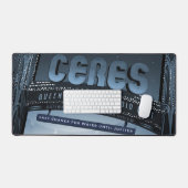 Retro Space Travel Poster Dwerg Planet Ceres. Bureaumat (Keyboard & Muis)