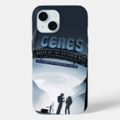 Retro Space Travel Poster Dwerg Planet Ceres. Case-Mate iPhone Case (Achterkant)