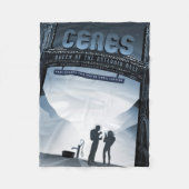 Retro Space Travel Poster Dwerg Planet Ceres. Fleece Deken (Voorkant)