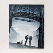 Retro Space Travel Poster Dwerg Planet Ceres. Legpuzzel (Verticaal)