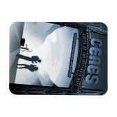 Retro Space Travel Poster Dwerg Planet Ceres. Magneet (Horizontaal)