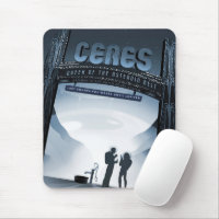 Retro Space Travel Poster Dwerg Planet Ceres.