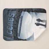 Retro Space Travel Poster Dwerg Planet Ceres. Sherpa Deken (Voorkant (horizontaal))